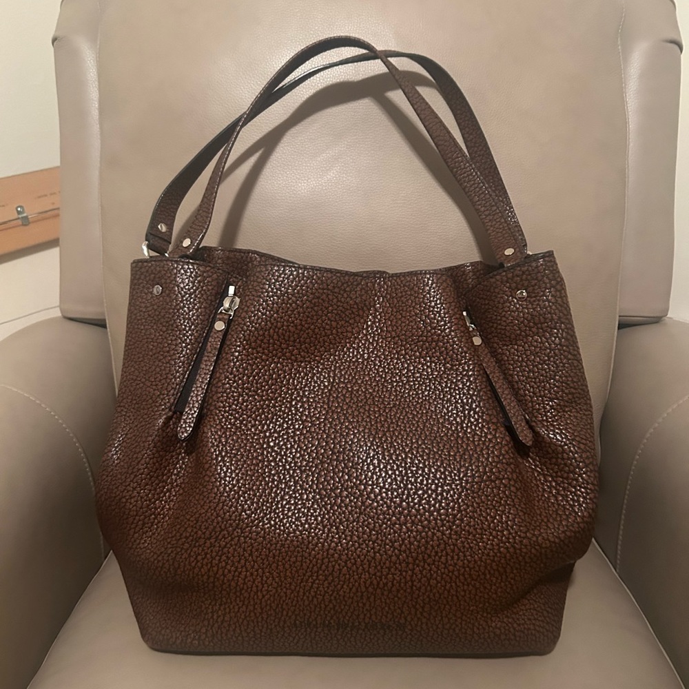 Burberry Maidstone Leather Tote Shoulder Bag
